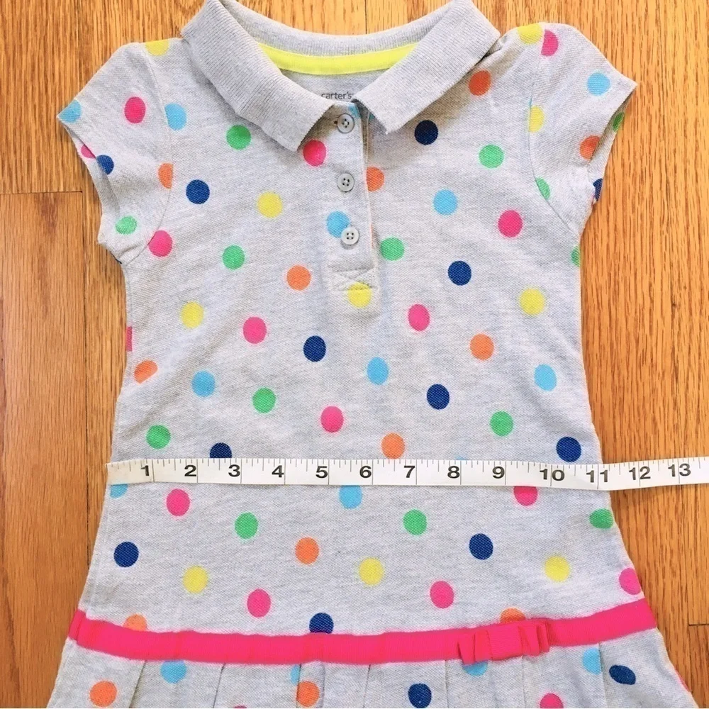 Carter's Toddler Little Girls Polka Dots Short Sleeve Dress